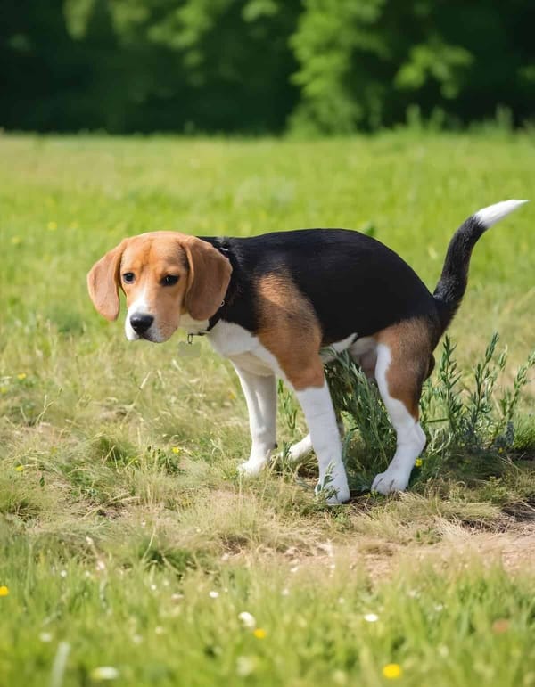 Cuteness alert! Young Beagle puppy outdoors, ideal for dog training, health, and pet care articles.