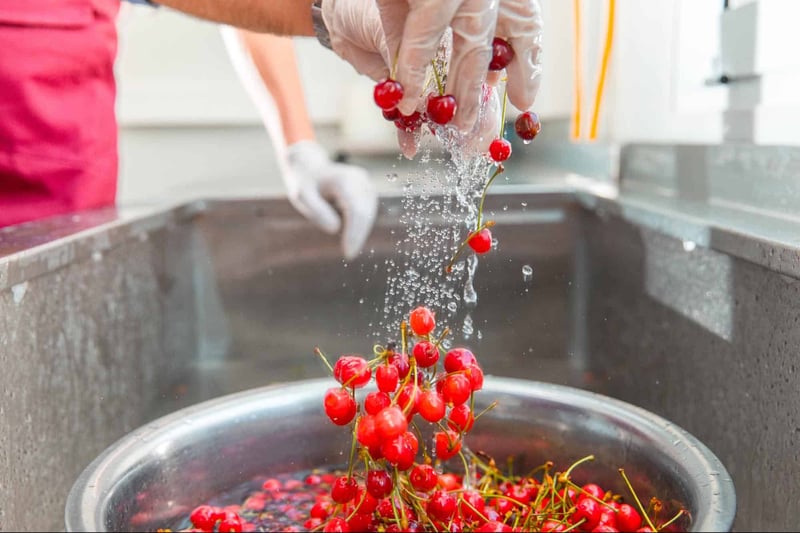 Bright red, ripe cranberries, perfect for health-conscious diets and cooking.