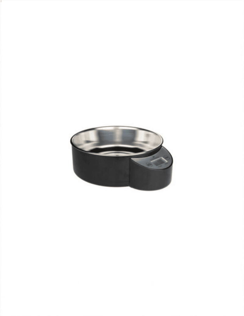 Digital pet feeder with stainless steel bowl, ideal for feeding dogs and cats efficiently.