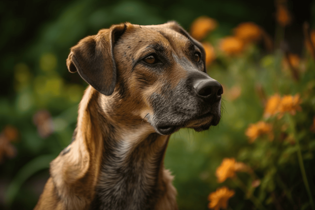 Dog healthy and alert in natural environment.