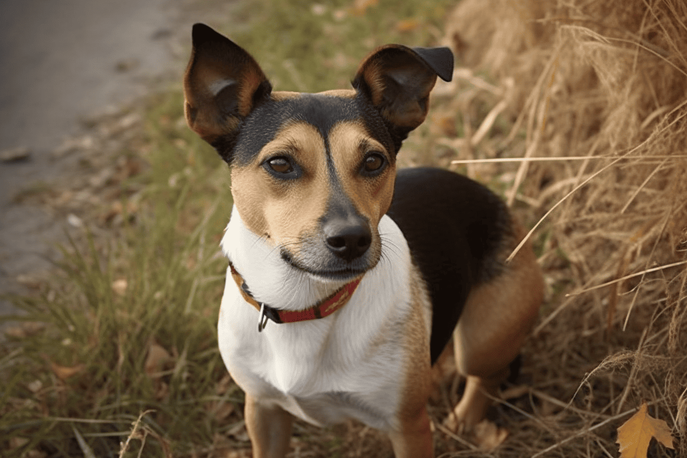 Adorable small dog in nature, perfect for dog lovers and pet adoption.