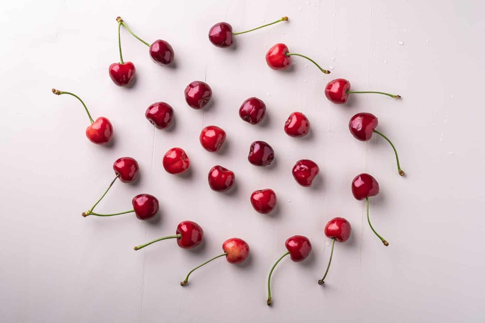 Fresh cherries ideal for natural dog treats and snacks.