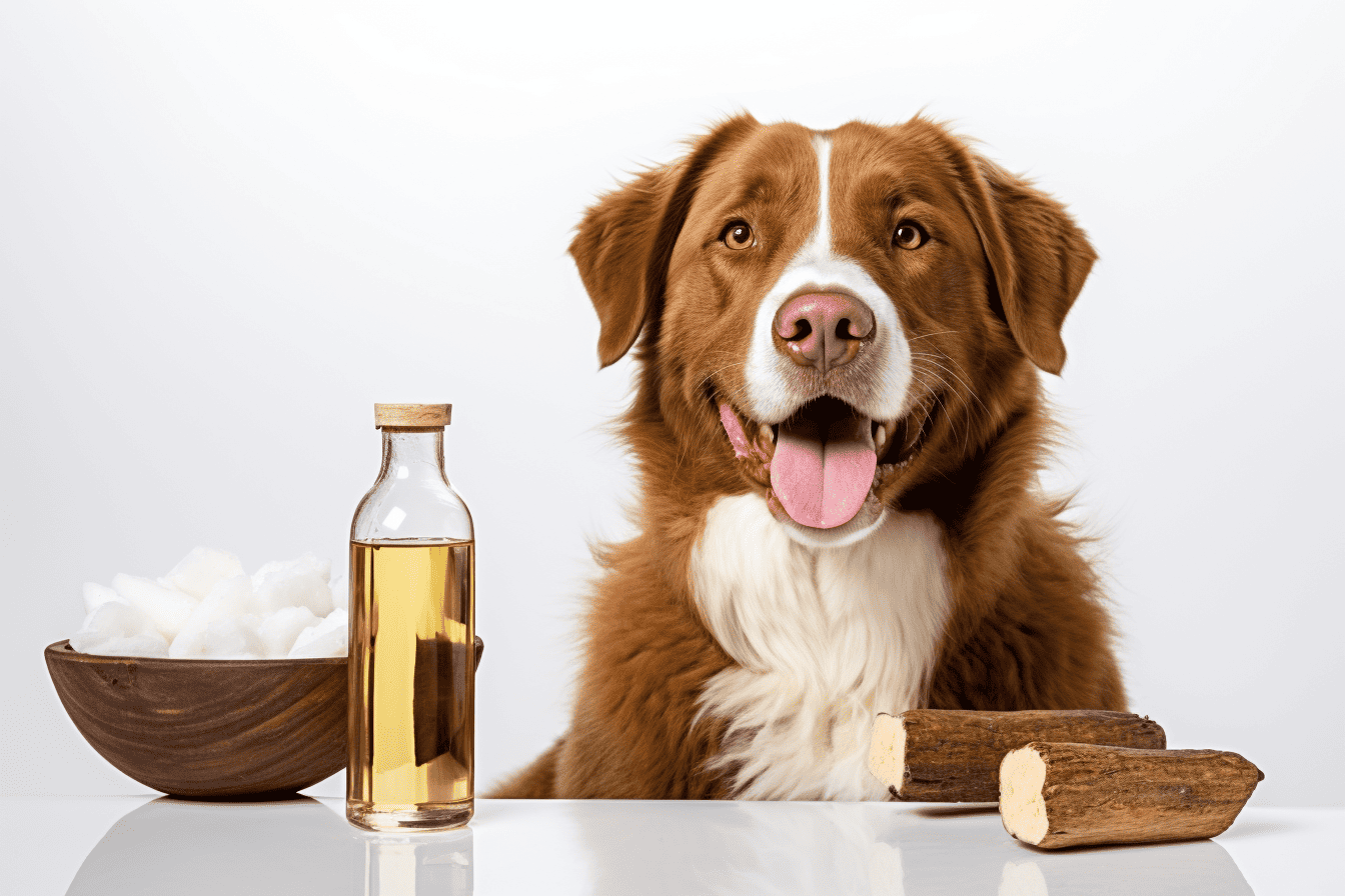 Dog CBD oil with natural ingredients for pet wellness.