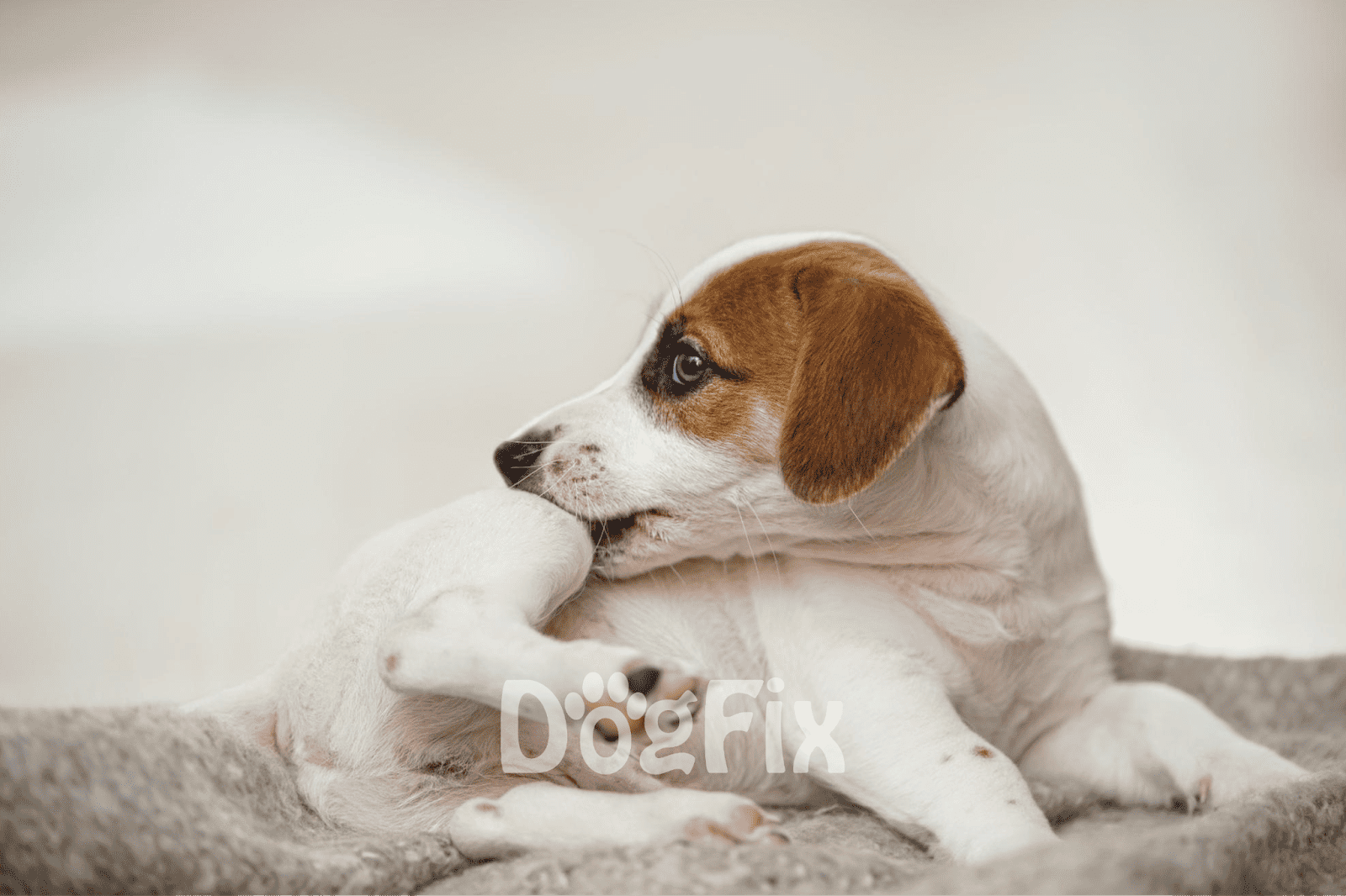 Cute Jack Russell puppy playing.