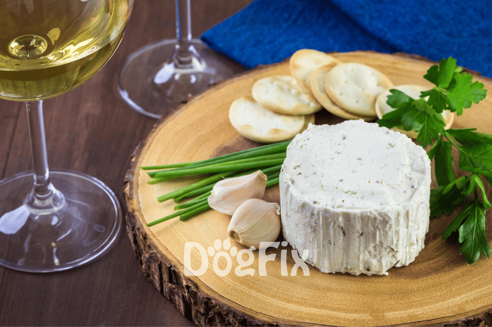 Delicious cheese with garlic and herbs, perfect for wine pairing and snacking.
