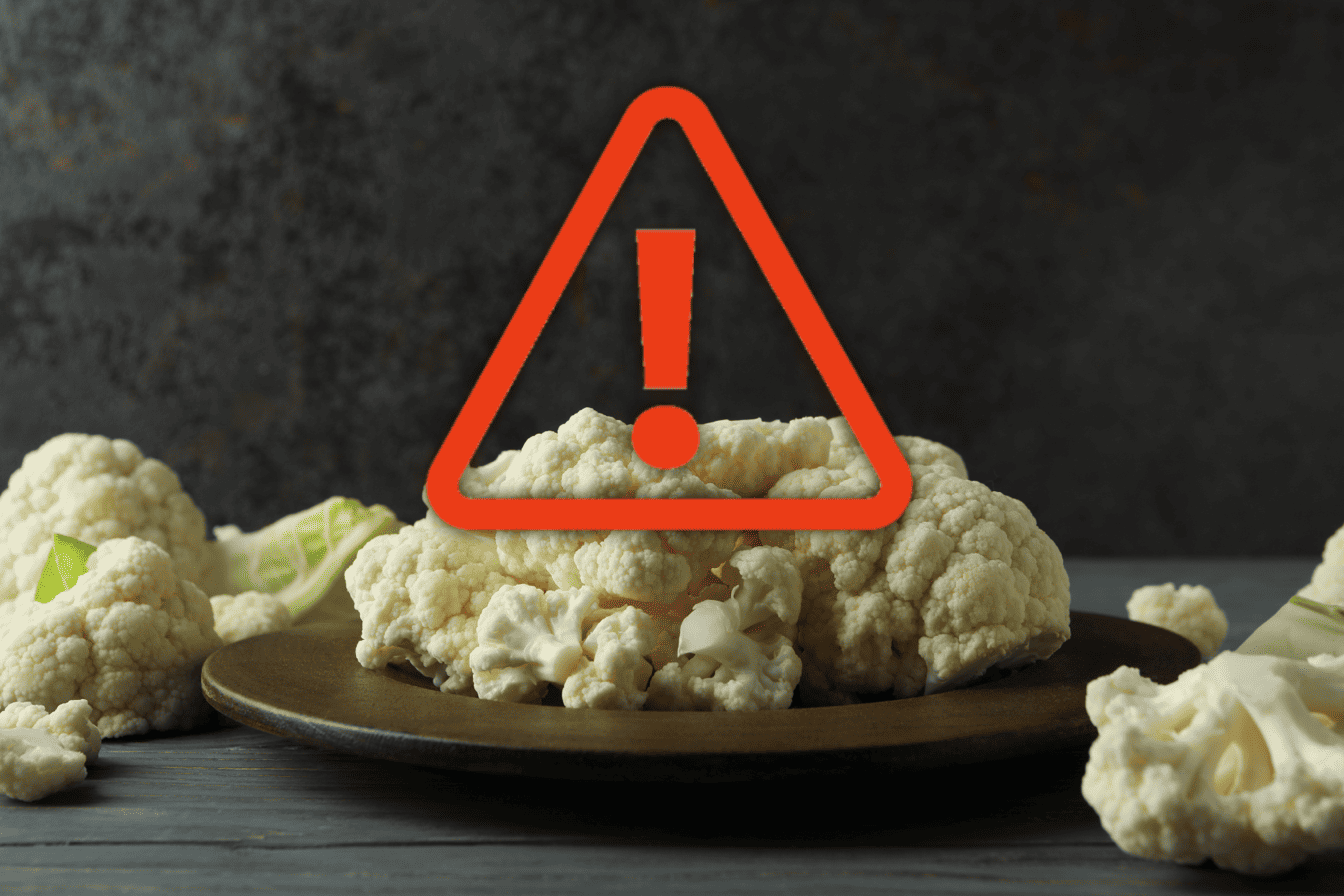 Warning: Do not feed cauliflower to dogs—might cause health issues.