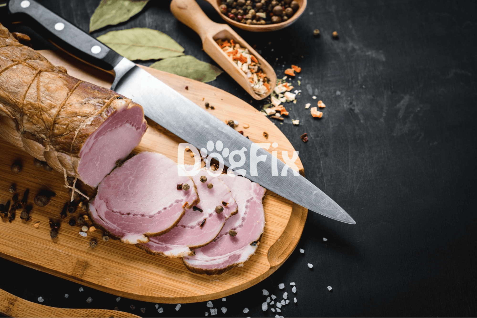 Tender ham prepared for dog-friendly meals with quality ingredients.