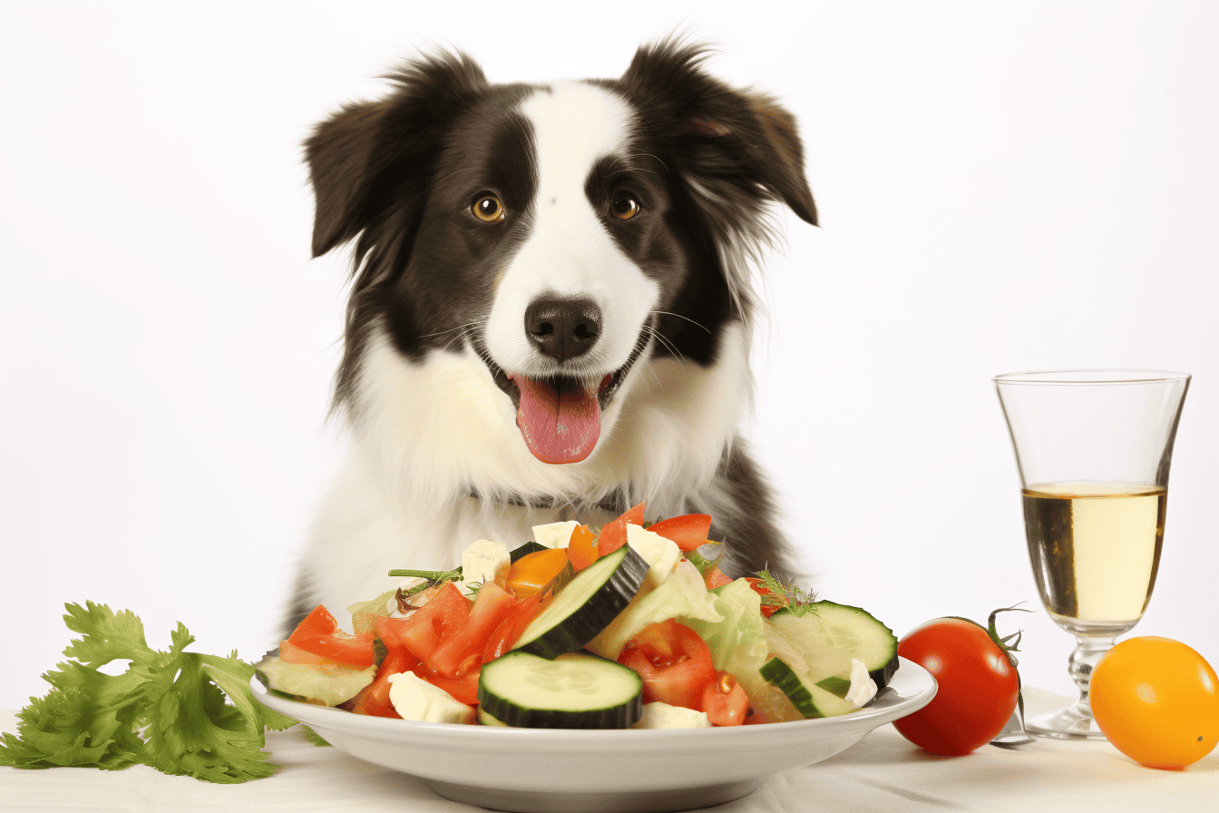 Pet food, fresh vegetables, hydration, dog nutrition, healthy dog meal, dog wellness, dog food options, pet care.