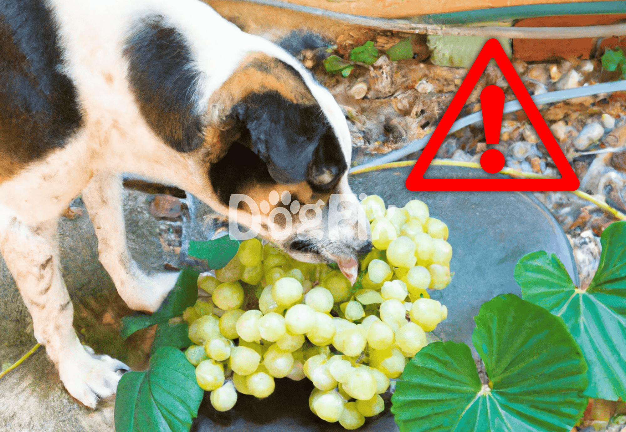 Dog chewing grapes, a potential toxin, highlights the importance of pet safety and nutrition.