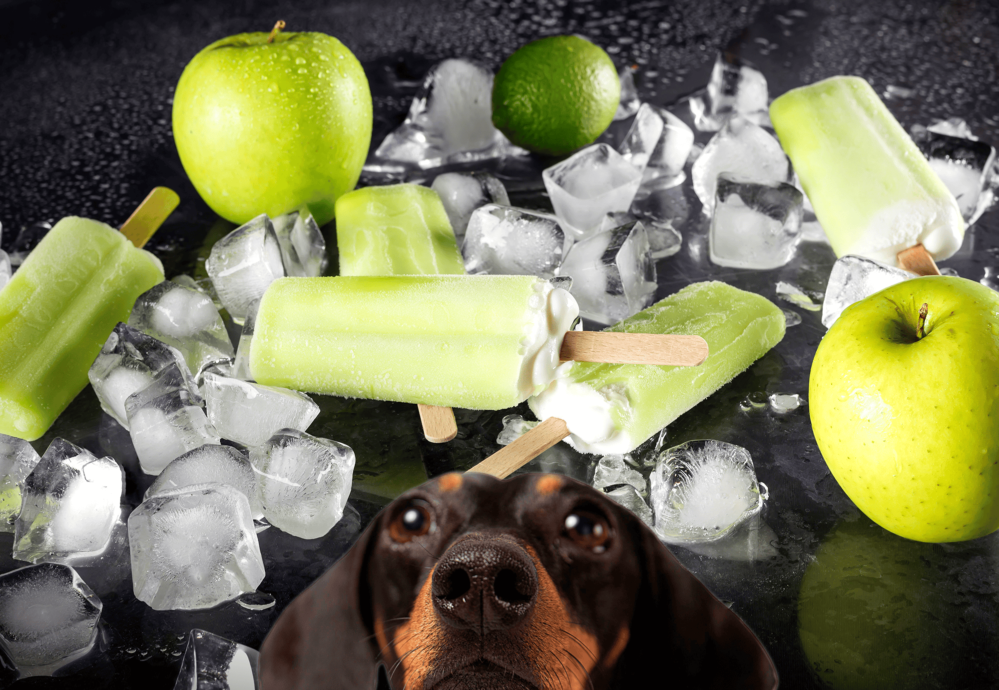 Green Apple-Yogurt Pops