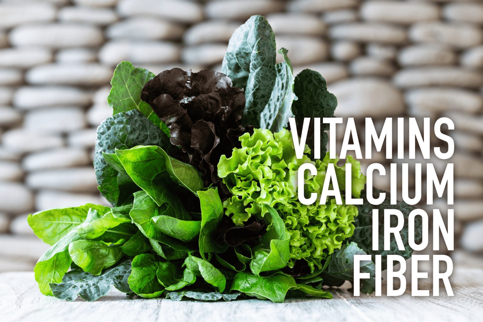 Vitamins, calcium, iron, fiber-rich fresh greens for healthy dog diet, promoting wellness.