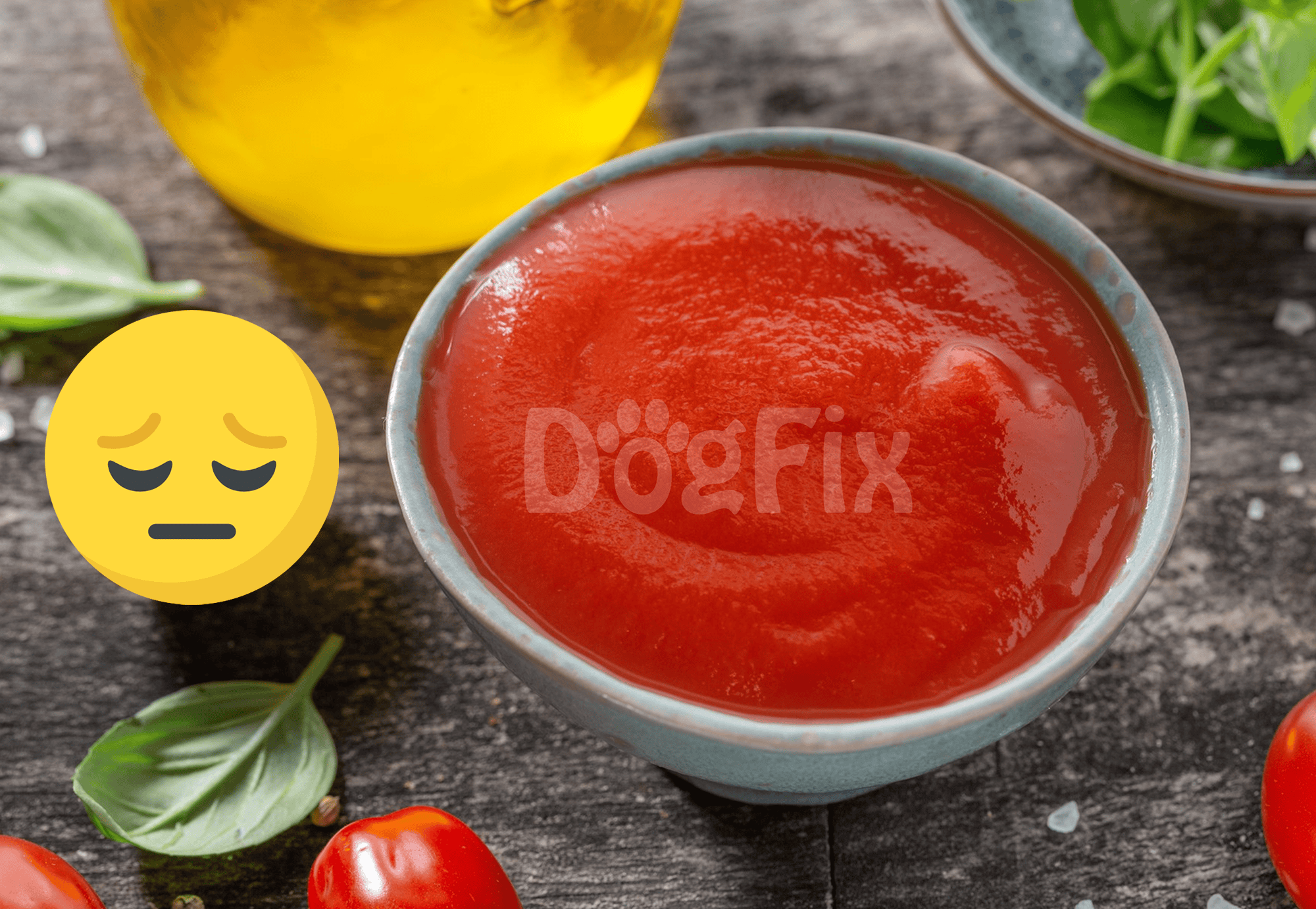 High-quality homemade tomato sauce for dog nutrition and health.