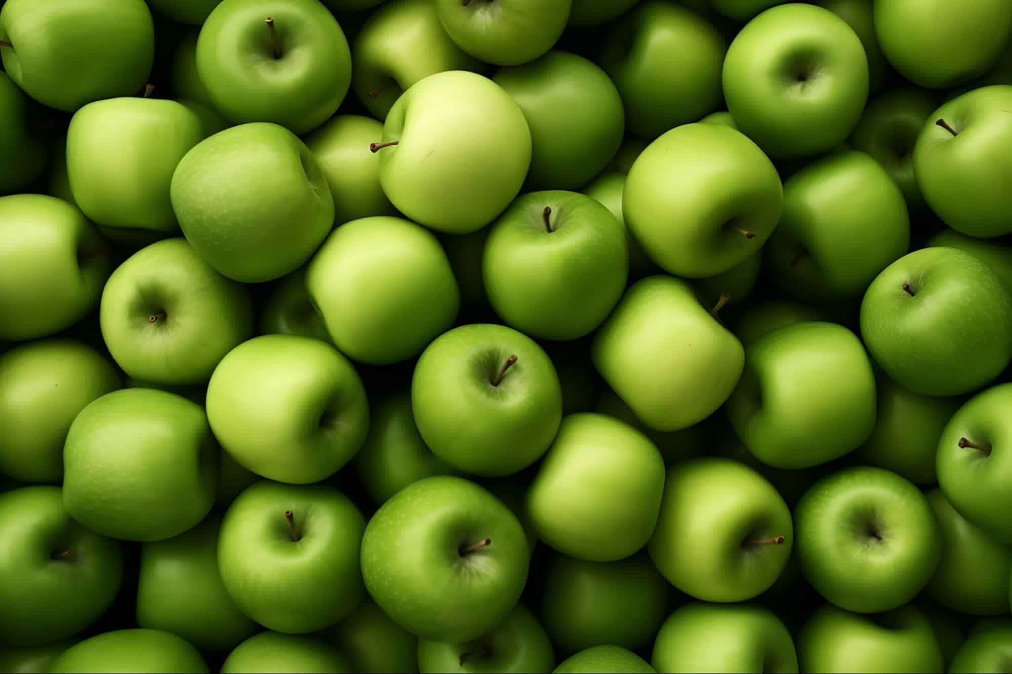 Bright and healthy green apples for snacking and baking. Perfect for a nutritious diet and fruit recipes.