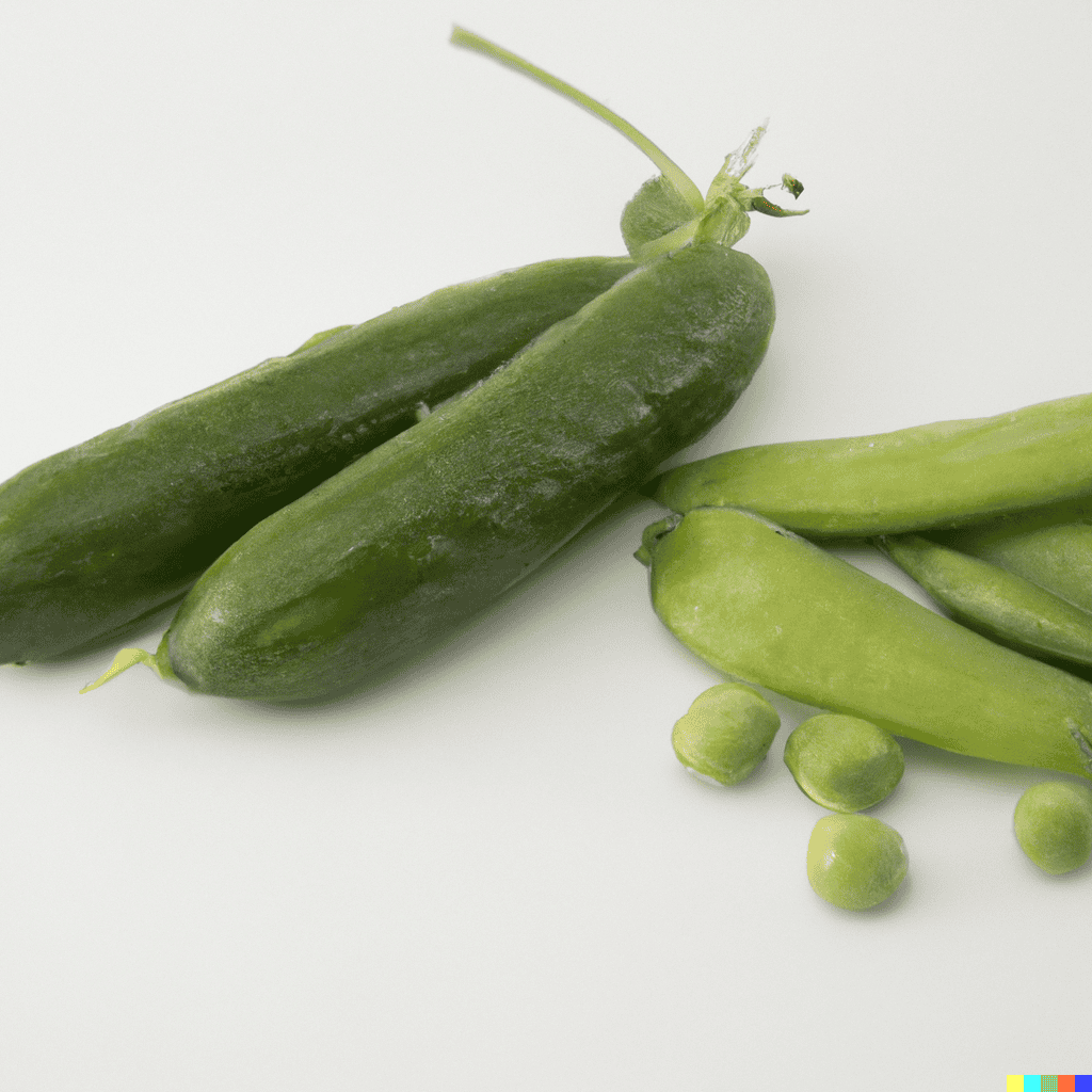 green peas and cucumber