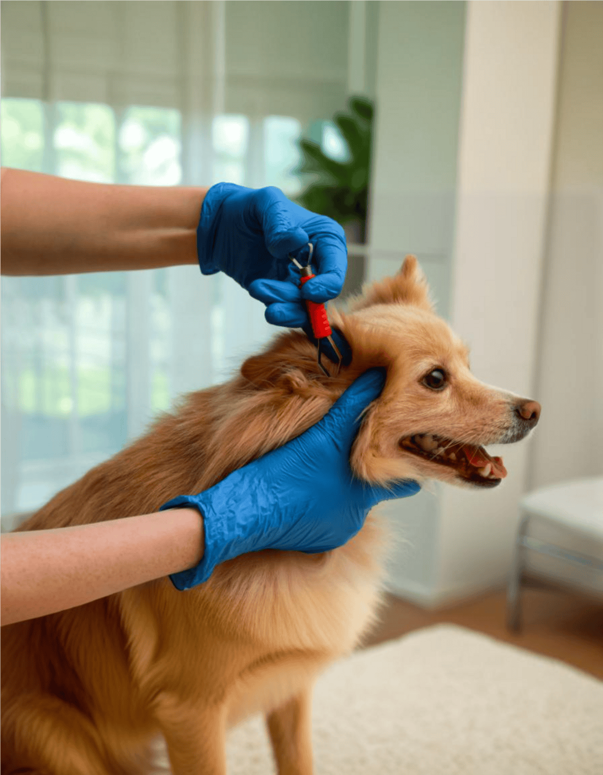 Dog ear exam, veterinary care for dogs, pet health check, dog ear treatment.